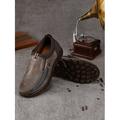 Fashion Men's Shoe Breathable Leather Casual Shoes Classic Old Beijing Shoes