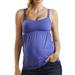 Cantaloop Pregnancy/Nursing Tank (3303),3/L,Iris Blue - Iris Blue,Large