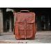 Rustic Town Vintage Leather Backpack Solid Laptop Shoulder Bag for Men Women