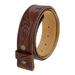 Gelante Genuine Full Grain Leather Belt Strap Without Belt Buckle. Embossed Brown-S