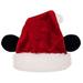 Disney Boys Girls' Mickey Mouse Minnie Mouse Plush Santa Hat with Ears (Mickey)
