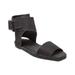 Saint & Libertine Marbella Black Nubuck Leather Flat Ankle Cuff Jute Sandal (6)