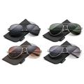 4 Pairs Classic Aviator Sunglasses for Men Metal Frame with Soft Case Lens with UV Protection