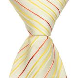 Matching Tie Guy 2727 Y2 - 15.25 in. Zipper Necktie - Yellow With Stripes, 8-11