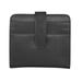 ili New York Black Leather Snap Bifold Wallet with RFID Blocking Lining New