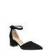 Nataly01 Low Block Heel d'Orsay Pump - Pointed Toe Two Piece Office Dress Shoes (women)