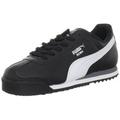 puma roma basic jr sneaker (little kid/big kid) , black/white/puma silver, 7 m us big kid