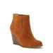 Jessica Simpson Ciandra Fashion Boot Cinnamon Brown Wedge Ankle Booties (12, CINNAMON)