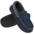 VONMAY Men's Moccasin Slippers Fuzzy House Shoes with Whipstitch Indoor Outdoor