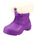 The Doll Maker Girl's Weather-Resistant Fur Lining Strap Zipper Winter Snow Boot (Little Kid/Big Kid) - TD194001E-2