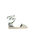 Soda Layout Ankle Wrap Espadrille Flat D'Orsay Sandal (5.5, Green Tropical)