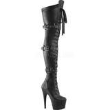 Women's Pleaser Adore 3028 Lace-Up Thigh-High Boot