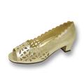 FLORAL Irene Women's Wide Width Open Toe Perforated Outer Design Slip On Shoes GOLD 8.5