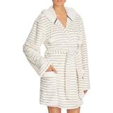 PJ Salvage Womens Plush Hooded Wrap Robe