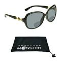 Sunglass Monster Women Bifocal Reading Sunglass Reader Oversized Black Gold