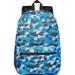 City Streets Digi Camo Backpack 16 inch School Bag Bookbag, Blue Camouflage