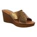 Bella Vita Italy Cat-Italy Multi Strap Woven Wedge Sandals (Women)