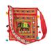 Tribe Azure Hobo Cross Body Elephant Messenger Shoulder Bag Mirror Embroidered Roomy Women Purse Tote Colorful Casual Everyday Hippie Boho Red