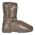bebe Girls Shimmer Winter Boots Size 2 with Buckle Straps Casual Shoes Pewter