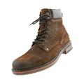 Asher Green AG6011 - Men's Casual Boots, Genuine Suede High Top Lace Up Combat Boots with Rubber Outsole, Padded Collar, and Inside ZipperÂ