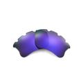 Walleva Purple Polarized Vented Replacement Lenses For Oakley Flak Jacket XLJ Sunglasses