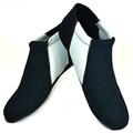 Travel Slipper Booties Black With Gray Large Fits Shoe Size 8-11
