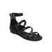 New Women Breckelles Indio-31 Leatherette Strappy Buckled Flat Sandal