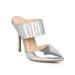 New Women Wild Diva Adora-89 Iridescent Metallic Pointy Toe Stiletto Mule Pump