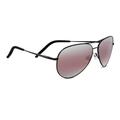 CARRARA 8454 POLARIZED SUNGLASSES Satin Black-Sedona Bi Mirror Polar