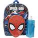 Marvel Spiderman Backpack Combo Set - Spiderman Boys 4 Piece Backpack Set - Backpack, Lunchbox, Water Bottle and Carabina (Spiderman)