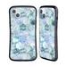 Head Case Designs Officially Licensed Micklyn Le Feuvre Marble Patterns Ice Blue And Jade Stone And Hexagon Tiles Hybrid Case Compatible with Apple iPhone 14 Plus