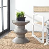 SAFAVIEH Outdoor Jiraiya Concrete Accent Stool - 15.35" W x 15.35" L x 17.72" H