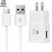 Borz Adaptive Fast Charger for Galaxy S8 S8+ S9 S9+ S10 Note 8 Note 9 USB-C 3.1 Type-C Cable Kit Fast Charging USB Wall Charger AC Home Power Adapter [1 Wall Charger + 4 FT Type-C Cable] (White)