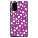 DistinctInk Case for Samsung Galaxy Note 20 ULTRA (6.9 Screen) - Custom Ultra Slim Thin Hard Black Plastic Cover - Fuchsia White Bubbles Polka Dots - Polka Dot Pattern