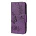 iPhone 12 mini Case Wallet Allytech Slim Fit PU Leather Butterfly Embossed Folding Stand Folio Flip Shockproof Card Slots Wallet Case Cover for Apple iPhone 12 Mini 5.4-Inch Purple