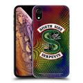 Head Case Designs Officially Licensed Riverdale South Side Serpents Snake Skin Print Logo Hard Back Case Compatible with Apple iPhone XR