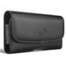 AT&T HTC One M9 Premium High Quality Black Horizontal Leather Case Pouch Holster with Belt Clip and Belt Loops