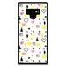 DistinctInk Case for Samsung Galaxy Note 9 (6.4 Screen) - Custom Ultra Slim Thin Hard Black Plastic Cover - Girl Power - Crown Hearts Castle Pink Yellow