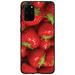 DistinctInk Case for Samsung Galaxy S20 ULTRA (6.9 Screen) - Custom Ultra Slim Thin Hard Black Plastic Cover - Bright Red Strawberries