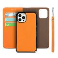Allytech 2 in 1 Wallet Case for Apple iPhone 12 Pro Max 6.7-inch Detachable Back Cover Shockproof Protection Premium PU Leather Slim Fit Folio Flip Case Cover for Apple iPhone 12 Pro Max Orange