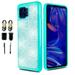 Value Pack + for Moto One 5G / Moto G 5G Plus Glitter Hard Case Hybrid Cell Phone Case Glitter Shock proof Edge Slim Bumper Scratch Cover (Teal)