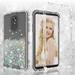 LG Stylo 4 Case LG Stylo 4 Plus Case LG Q Stylus Case Clear Glitter Sparkle Waterfall Liquid Shockproof Protective Bling Hard Cases for LG Stylo4/LG Stylo4 Plus - Clear