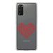 DistinctInk Clear Shockproof Hybrid Case for Galaxy S20 PLUS / 5G (6.7 Screen) - TPU Bumper Acrylic Back Tempered Glass Screen Protector - Clear Red Floral Heart