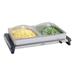 BroilKing NBS-2SP Professional Double Buffet Server w/Stainless Base & Plastic Lids