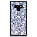 DistinctInk Case for Samsung Galaxy Note 9 (6.4 Screen) - Custom Ultra Slim Thin Hard Black Plastic Cover - Crystal Clear Ice Image Print