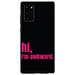 DistinctInk Case for Samsung Galaxy Note 20 ULTRA (6.9 Screen) - Custom Ultra Slim Thin Hard Black Plastic Cover - Black Hot Pink hi I m awkward.