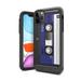 Capsule Case Compatible with iPhone 11 Pro [Drop Protection Dust Shock Impact Proof Carbon Fiber Protective Black Case Cover] for iPhone 11 Pro 5.8 Inch Display (Blue Cassette Tape)