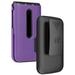 Case with Clip for LG Wine 2 LTE Nakedcellphone [Purple] Snap-On Cover with [Rotating/Ratchet] Belt Hip Holster Combo for LG Wine 2 LTE Flip Phone (LM-Y120) from US Cellular