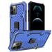 Elegant Choise for iPhone 12 Case - 12 mini 5.4 /12 6.1 /12 Pro 6.1 /12 Pro Max 6.7 Phone Dual-Layers Hybrid Shockproof Bumper Case with 360Â°Ring Stand Holder for iPhone 12 2020 Release Blue