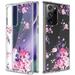 Elegant Choise Galaxy Note 20 Ultra 6.9inch Clear Hybrid Protective Case Ultra Slim Anti-Scratch Shock Absorption TPU Bumper Transparent Case Cover for Samsung Galaxy Note 20 Ultra(Clear Rose Flower)